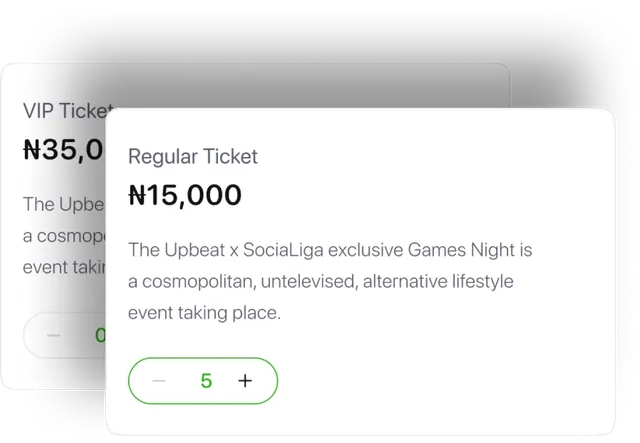 Event ticket booking screen