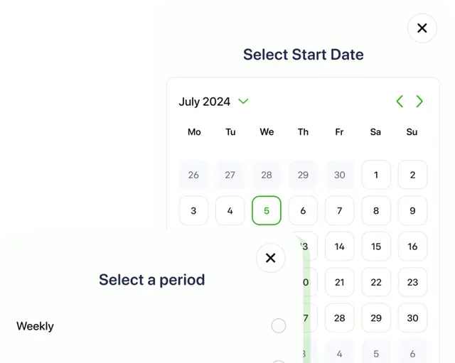 Scheduled bill payment screen